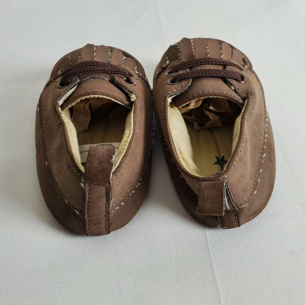 Baby Bgosh Baby Boys Shoes 6-9 Months Moccasin Brown Slipper